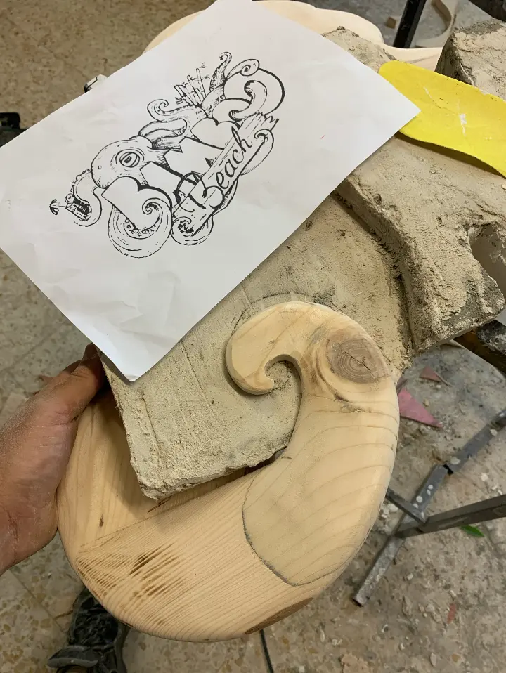 tentacule en bois