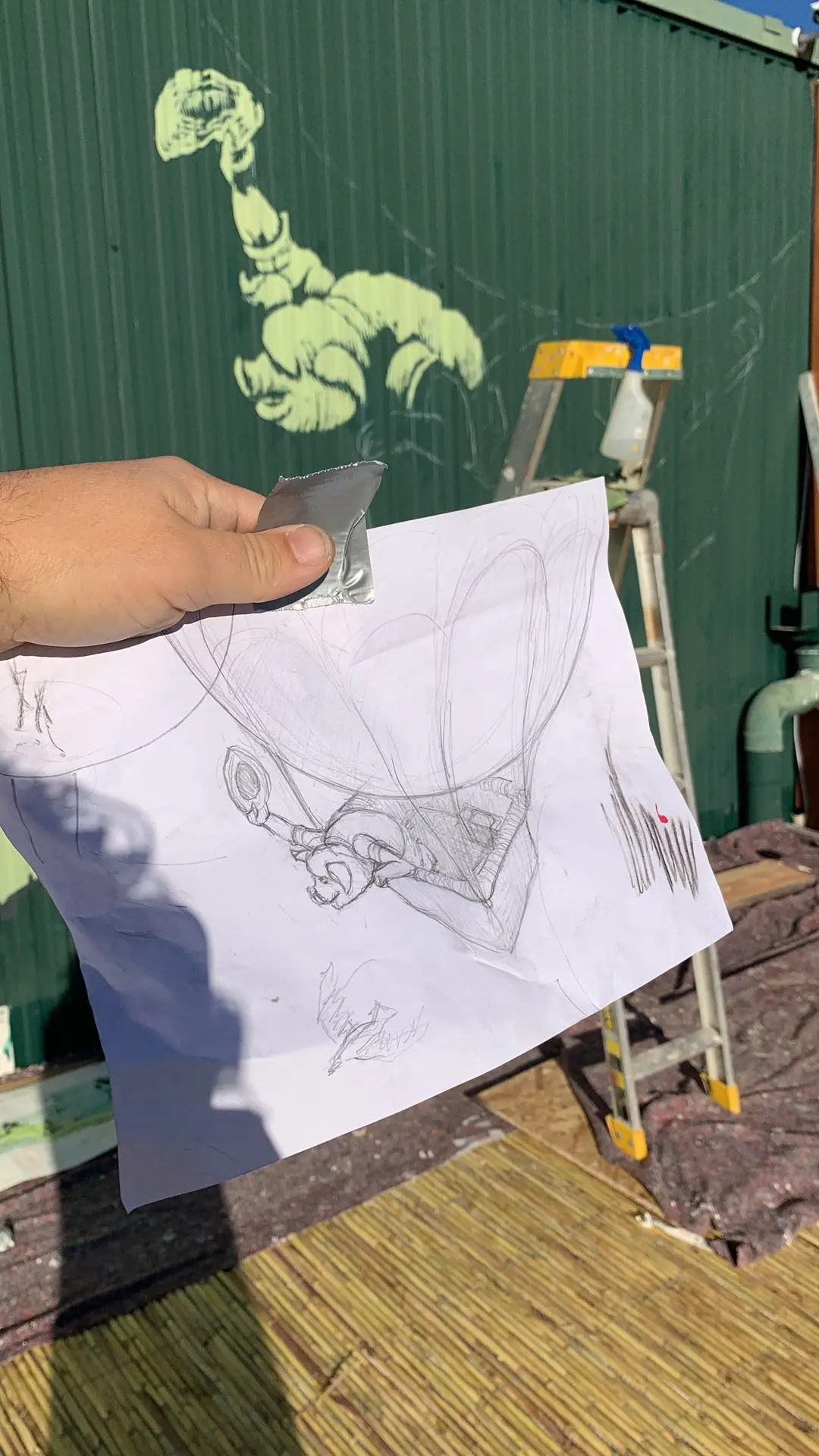 croquis cochon en montgolfiere