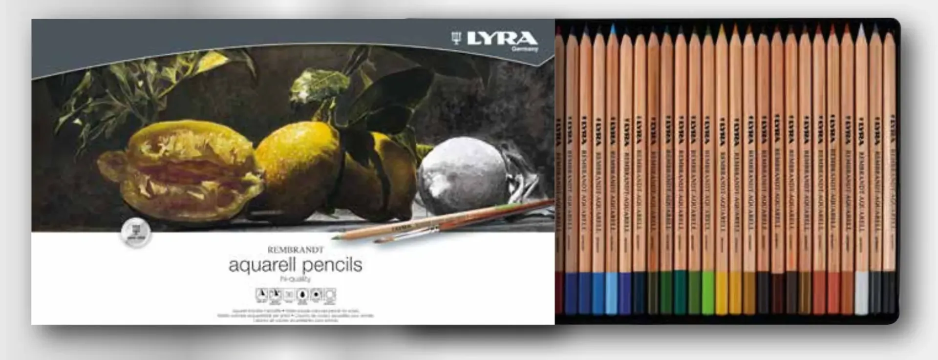 BOITE CRAYONS COULEURS AQUARELLE LYRA - 36pcs