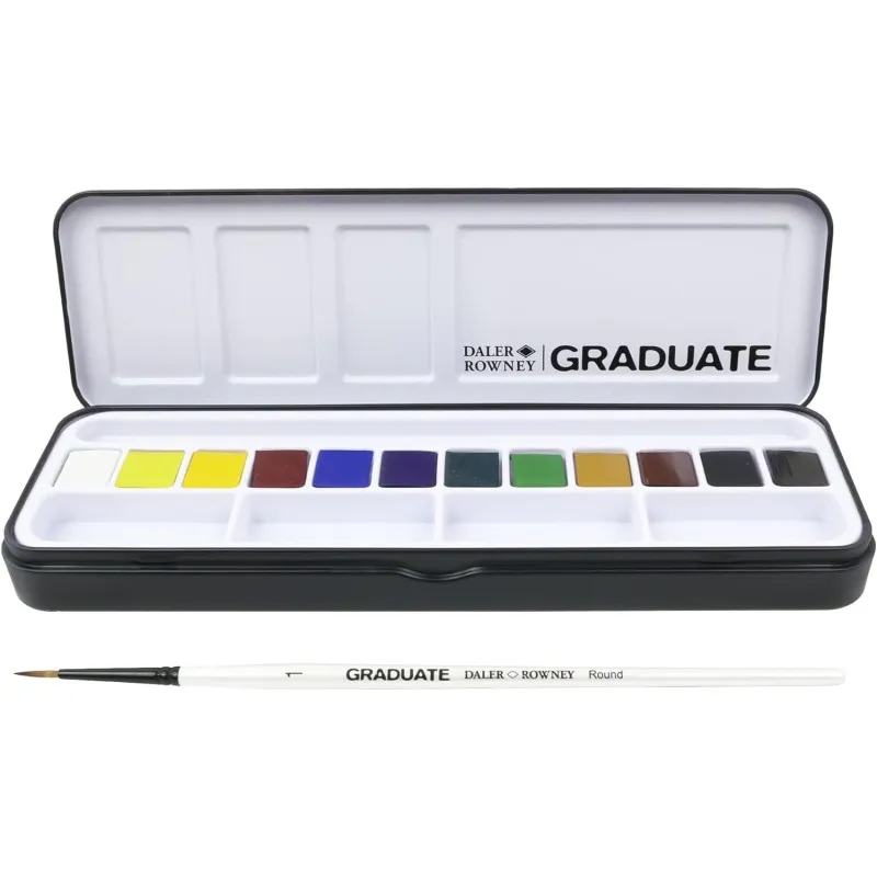 [D135900012] BOITE AQUARELLE 12 DEMI-GODETS