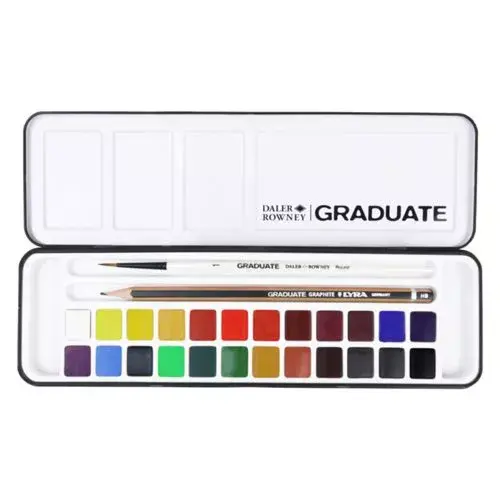 [D135900024] BOITE AQUARELLE 24 DEMI-GODETS