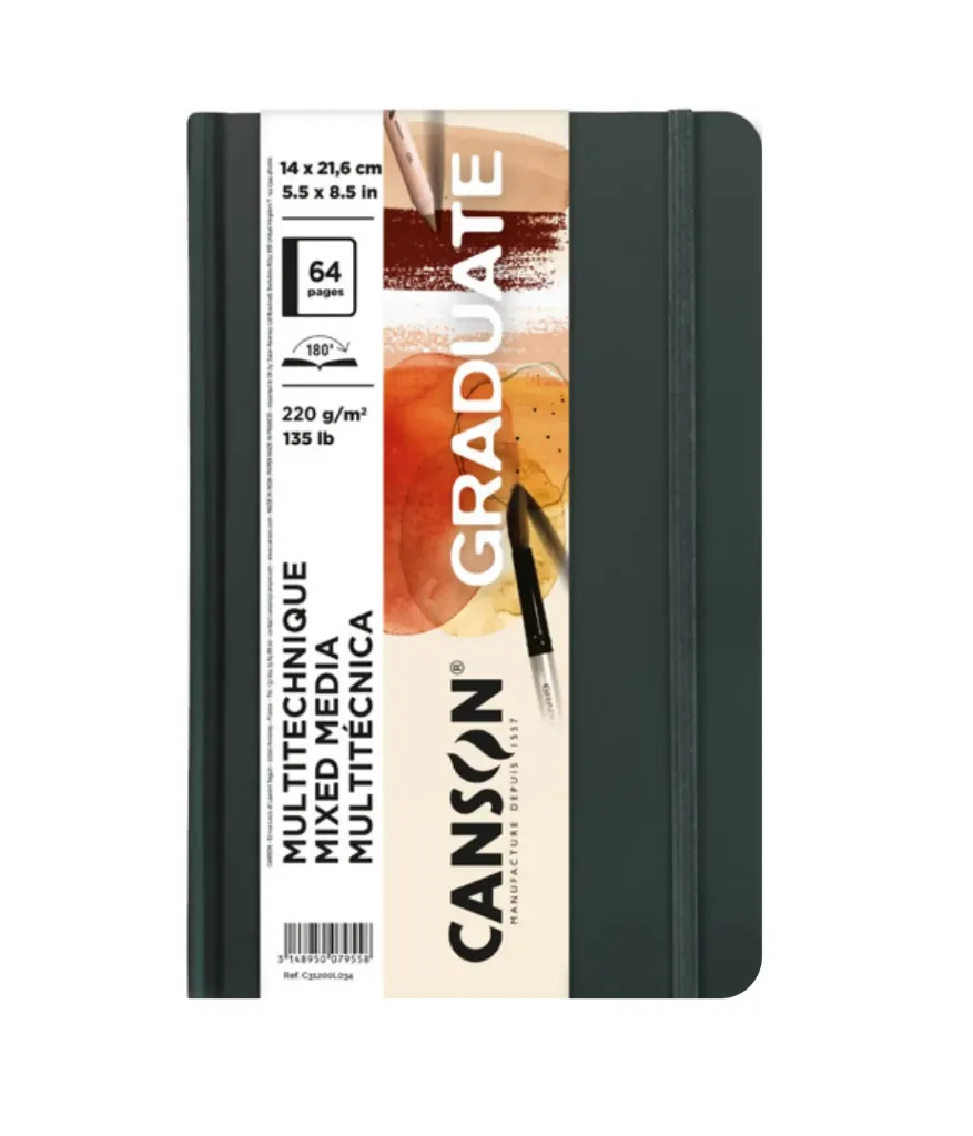 CARNET A5 - Canson (MIXED MEDIA, Noir)